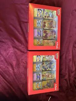 2x LOT - Pokemon 4 Mini Tins + 4 Promo Cards Bundle Sam's Club Exclusive New - Image 1