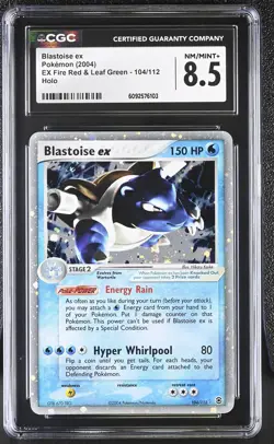CGC 8.5 Blastoise ex 2004 EX Fire Red & Leaf Green 104/112 Holo Pokemon Card - Image 1