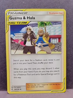 Guzma & Hala Trainer Tag Team 2019 Pokemon Card - Image 1