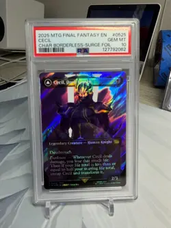 Cecil Dark Knight / Paladin 2025 MTG Final Fantasy #0525 Surge Foil PSA 10 - Image 1