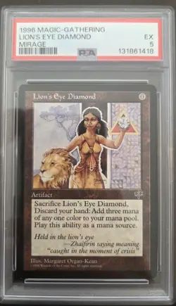 Magic the Gathering MTG Mirage Lion's Eye Diamond PSA 5 Ex - Image 1