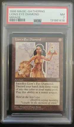 Magic the Gathering MTG Mirage Lion's Eye Diamond PSA 7 NM - Image 1
