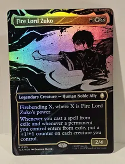 Magic The Gathering - Fire Lord Zuko FOIL Borderless 315 - Avatar NM/M - Image 1
