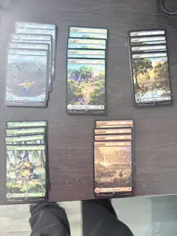 20 x Chocobo Track Foil Full Art Basic Lands Final Fantasy MtG 4 of each Lot - Image 1