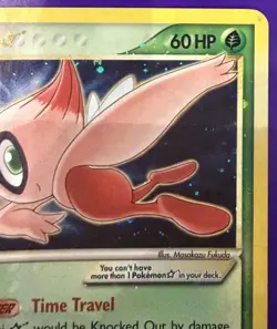 Pokemon Card Holo Celebi Gold Star 100/100 DAMAGED ex Crystal Guardians - Image 3