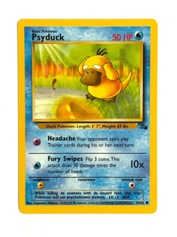 Pokemon TCG Psyduck 53/62 Unlimited Fossil WOTC Vintage - Image 1