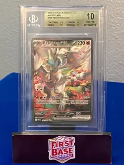 2025 Pokemon Reshiram EX SIR 166/086 BGS 10 Pristine *LOW POP* - Image 1