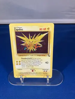 Zapdos Unlimited Fossil 15/62 Pokemon Holo HP Collectible - Image 1
