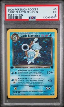 2000 POKEMON ROCKET #3 DARK BLASTOISE-HOLO 1ST EDITION PSA 5 - Image 1