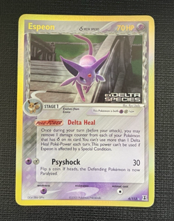 Pokemon Espeon Reverse Holo Stamped #4/113 EX Delta Species 2005 See Pics! - Image 1
