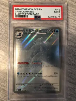 POKEMON CRABOMINABLE #149 STELLAR CROWN ILLUSTRATION RARE PSA 9 - Image 1