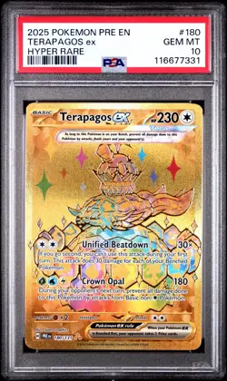 Terapagos ex 180/131 Ultra Rare - Pokemon Prismatic Evolutions / PSA 10 - Image 1