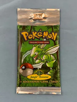 POKEMON JUNGLE BOOSTER PACK SCYTHER WOTC 1999 FACTORY SEALED 21.38g - Image 1