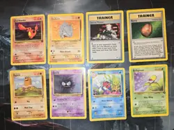 Pokemon Vintage 8-Card Lot Team Rocket, Base Set 2, Jungle, Charmander, Gastly - Image 1