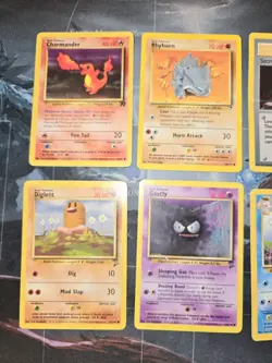 Pokemon Vintage 8-Card Lot Team Rocket, Base Set 2, Jungle, Charmander, Gastly - Image 2