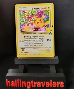Pokemon Pikachu TCG Birthday Celebrations Holo Rare Card #24 - Image 1