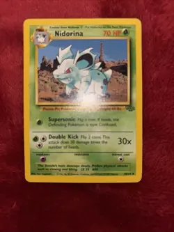 Pokemon TCG Nidoqueen Jungle Holo Card 7/64 Unlimited Rare and Nidorina Base - Image 3