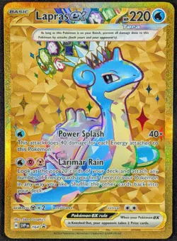 Lapras EX Gold Black Star Promo Full Art Ultra Rare Pokemon Card SVP 164 (NM) - Image 1