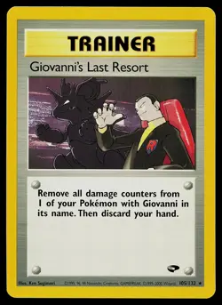 Pokemon Card - Giovanni's Last Resort Gym Challenge 105/132 Rare NM - Image 1
