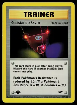 Pokemon Gym Challenge 109/132 Resistance Gym 1st Edition Pokemon Card - Image 1