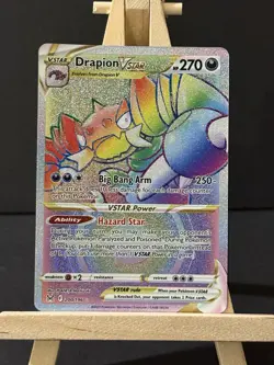 Pokemon Drapion VSTAR Full Art Holo Card 200/196 Lost Origin Rainbow Secret Rare - Image 1