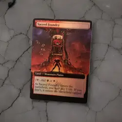 Sacred Foundry Metroid Samus ShockLand Extended Art Foil Play Test Mtg Cards - Image 1