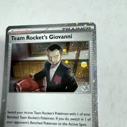 SWIRL Team Rocket's Giovanni 174/182 Destined Rivals Cosmos Holo Pokemon Card NM - Image 1