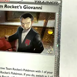 SWIRL Team Rocket's Giovanni 174/182 Destined Rivals Cosmos Holo Pokemon Card NM - Image 5