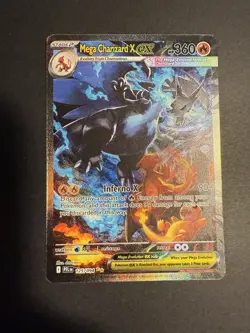 M/NM Mega Charizard X ex 125/094 Phantasmal Flames Pokemon card English TCG NEW - Image 1