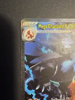 M/NM Mega Charizard X ex 125/094 Phantasmal Flames Pokemon card English TCG NEW - Image 3