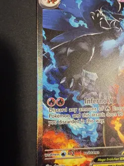 M/NM Mega Charizard X ex 125/094 Phantasmal Flames Pokemon card English TCG NEW - Image 4