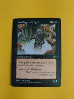 Harbinger of night. summon Mirage. Old Vintage. Magic the Gathering Card. - Image 1