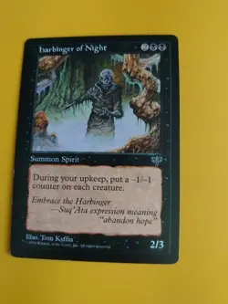 Harbinger of night. summon Mirage. Old Vintage. Magic the Gathering Card. - Image 3