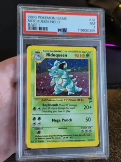Nidoqueen - 12/130 - Pokemon Base Set 2 Holo Rare Card WOTC NM PSA 7 Graded - Image 1