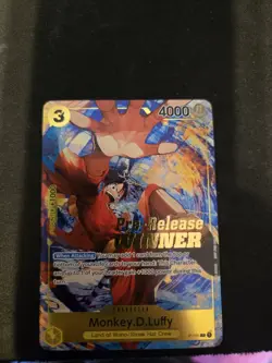 Monkey.D.Luffy (Pre-Release Tournament) (Winner) P-036 One Piece Promotion Cards - Image 1