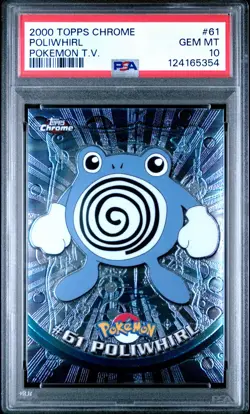 2000 TOPPS CHROME POKEMON T.V. #61 POLIWHIRL PSA 10 - Image 1