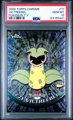 2000 TOPPS CHROME POKEMON T.V. #71 VICTREEBEL PSA 10 - Image 1