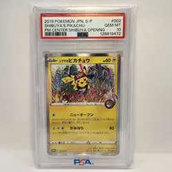 Pokemon Center Shibuya’s Pikachu 002 PSA 10 Mint Japanese Shibuya Opening Promo - Image 1
