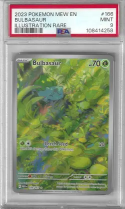2023 Pokemon Bulbasaur Illustration Rare 166/165 - PSA 9 Mint - MEW EN - IR - Image 1
