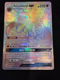 Pokemon TCG Aerodactyl Gx 244/236 Unified Minds Full Art Ultra Rare - Image 1