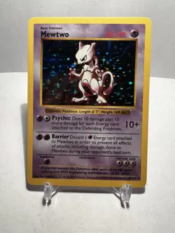 Mewtwo Shadowless Holo Rare 010/102 - Pokemon - Base Set LP / MP - Image 1