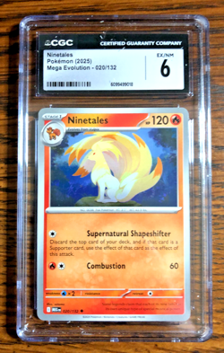 Ninetales Regular Uncommon #020 - CGC EX/NM 6 - MEG Mega Evolution - Pokemon TCG - Image 1