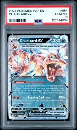 2024 POKEMON PAF EN-PALDEAN FATES #054 CHARIZARD EX PSA 10 - Image 1
