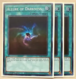 Yugioh! 3x Allure of Darkness RA03-EN055 Super Rare 1st Ed NM - Image 1