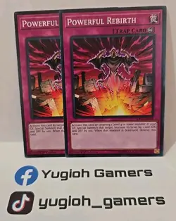 YUGIOH POWERFUL REBIRTH X2 COMMON LIGHT PLAYED - Image 1