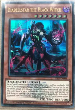 Yu-Gi-Oh! TCG Diabellstar the Black Witch 25LP-EN001 Emblazoned Ultra Rare NM - Image 1