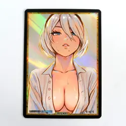 2B Waifu Anime Card LIMITED 1/1 Custom TCG Holo Goddess Story ACG T12481 - Image 1