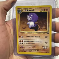 Pokemon Poliwrath 28/75 N2 Neo Discovery Unlimited MP Moderately Played Card Vtg - Image 1