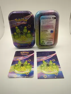 Pokemon TCG Scarlet & Violet Paldean Fates Mini Tin Smoliv w/ Art Card & Sticker - Image 3