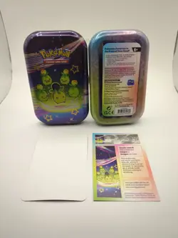 Pokemon TCG Scarlet & Violet Paldean Fates Mini Tin Smoliv w/ Art Card & Sticker - Image 4